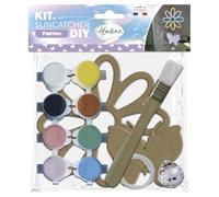 Aladine - Kit Suncatcher Papillon- Kit Attrape-Soleil Fleur & Papillon à Peindre - Activité Créative Enfant - Bois Certifié PEFC 100% - Fabriqué en France - 85618