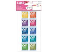 Set 10 Encreurs - Loisirs Créatifs - Séchage Rapide - Couleurs Acidulés - Izink - Aladine
