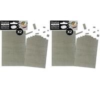 Aladine - Mosaïque Miroir Adhésive Argentée - 2 Feuilles 10 x 15 cm - Mini Carrés Adhésifs pour DIY & Loisirs Créatifs - 600 Carreaux par Feuille Autocollante - Sticker - Argent - 72679 (Lot de 2)