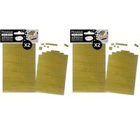 Aladine - Mosaïque Miroir Adhésive Dorée - 2 Feuilles 10 x 15 cm - Mini Carrés Adhésifs pour DIY & Loisirs Créatifs - 600 Carreaux par Feuille Autocollante - Sticker - Or - 72677 (Lot de 2)