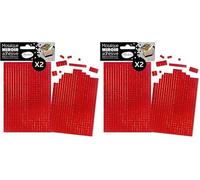 Aladine - Mosaïque Miroir Adhésive Rouge - 2 Feuilles 10 x 15 cm - Mini Carrés Adhésifs pour DIY & Loisirs Créatifs - 600 Carreaux par Feuille Autocollante - Sticker - Noël - 72671 (Lot de 2)