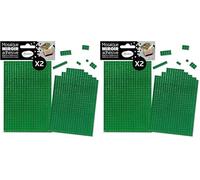 Aladine - Mosaïque Miroir Adhésive Vert - 2 Feuilles 10 x 15 cm - Mini Carrés Adhésifs pour DIY & Loisirs Créatifs - 600 Carreaux par Feuille Autocollante - Sticker - Noël - 72675 (Lot de 2)