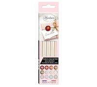 Aladine - Pack de 4 Bâtons de Cire Flexible - Pour Cacheter les plus beaux courriers de votre vie - Réalisation de Sceaux pour Faire-Part de Mariage, Baptême, Naissance - Couleur Blanc Nacré
