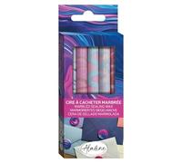 Aladine - Pack de 5 Bâtons de Cire à Cacheter - Effet Marbré Multicolore - 72458