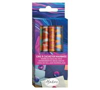 Aladine - Pack de 5 Bâtons de Cire à Cacheter - Effet Marbré Multicolore - 72461