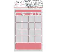 Aladine - Pochoir Calendrier pour Bullet Journal - Scrapbooking et Loisirs Créatifs - Pochoir Format A5, Lettres Style Brush
