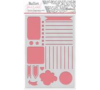 Aladine - Pochoir Organisation Mois pour Bullet Journal - Scrapbooking et Loisirs Créatifs - Pochoir Format A5, Lettres Style Brush