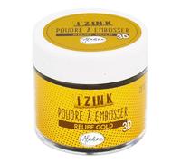 Aladine - Poudre à Embosser Izink Gold - Embossing - Effet Volume 3D pour Scrapbooking et Carterie Créative - Scrap en Relief Couleur Or - Pot de 25 ml