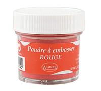 Aladine - Poudre à Embosser Izink Tomato - Embossing - Effet Volume 3D pour Scrapbooking et Carterie Créative - Scrap en Relief Couleur Rouge Tomato - Pot de 25 ml
