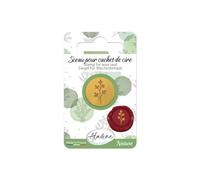 Aladine - Sceau Herbe Champêtre pour Cachet de Cire - En Laiton - Embosseur Pistolet à Cire - Pour Carterie, Loisirs Créatifs - 70233
