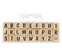 Aladine - Stampo Alphabet Small - Kit de Tampons Alphabet en Bois - Scrapbooking. Carterie. Bullet Journal - Tampons Petite Taille