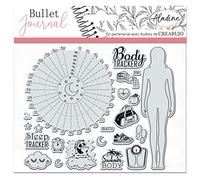 Aladine - Stampo Bullet Clear TRACKERS 2 - Planche de Tampons en Mousse, Empreinte Silicone - Idéal pour Bullet Journal, Scrapbooking, Carnets - Loisirs Créatifs DIY