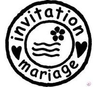 Aladine - tampon bois timbre mariage (2,5cm de diametre) - 2,5 cm de diamètre G