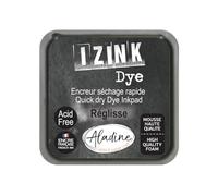 Aladine - Tampon Encreur Noir - Izink Dye 5 x 5 cm - Encre à Séchage Rapide - Pour Scrapbooking, Carterie, Pochoirs, Bullet Journal, Loisirs Créatifs - Encre Française - Taille M - Réglisse
