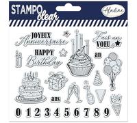 Aladine - Tampons Anniversaire - Tampons Transparents - Stampo Clear - 04238