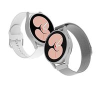 ALADRS Lot de 2 bracelets de montre de sport de 20 mm compatibles avec Samsung Galaxy Watch 5/5 Pro 45 mm/Galaxy Watch 4/4 Classic/Galaxy Watch 3 41 mm/Galaxy Watch Active/Active 2, boucle milanaise + bracelets en silicone