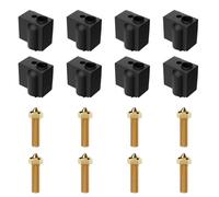 ALadrs Lot de 8 chaussettes en silicone et 8 buses de 0,4 mm, pièces d'impression 3D Hotend pour imprimante 3D Anycubic Vyper et Kobra Max FDM