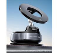 ALAFLY Support Téléphone Voiture à Ventouse, Compatible avec MagSafe, Porte-téléphone magnétique Réglable à 360° & Pliable pour Voiture/Tableau de Bord/Pare-Brise/Verre/Toute Surface Lisse - Noir