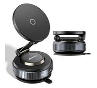 ALAFLY Support Telephone Voiture Magnetique pour Magsafe, Ventouse élastique Améliorée pour Aspiration Forte, 360° Rotation Porte Telephone Voiture pour iPhone 17-12 Series