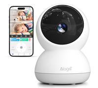 Alaga Caméra de sécurité intérieure 3K 5MP Ultra HD, panoramique à 360° et inclinaison avec détection de mouvement AI, WiFi double bande et conversation en temps réel pour la surveillance de la maison