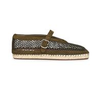 Alaïa - Espadrilles en résille et daim - Femme - Chaussures - Vert - Taille: 39 EU