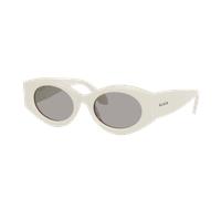 Alaia Femme Sunglass AA0080S - Couleur du Monture: Blanc, Couleur de Lentille: Gris