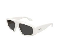 Alaïa - Lunettes de soleil masque aviateur - Femme - Accessoires - Blanc - Taille: 57 MM