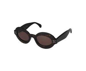 Alaïa - Oval Lunettes de soleil - Femme - Accessoires - Brun - Taille: 49 MM
