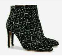 Alaïa Paris VELVET STUDDED LASER CUT ANKLE BOOTS STIEFEL Escarpins Chaussures 38