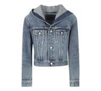 Alaïa - Veste Trucker à Capuche - Femme - Vestes - Bleu - Taille: 38 FR