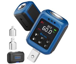 ALAIAL Adaptateur Dynamométrique Numérique 1/2'', 1-60Nm ynamométrique Numérique avec Précision ±2%, 1/4" 3/8" Adaptateur, Stockage de Données, LED et Alerte Sonore pour Voiture, Moto, Vélo