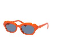 Alain Mikli Femme Sunglass A05071 - Couleur du Monture: Opal Orange/Orange, Couleur de Lentille: Bleu