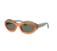 Alain Mikli Femme Sunglass A05517 - Couleur du Monture: Gris transparent/orange/autruche, Couleur de Lentille: Vert
