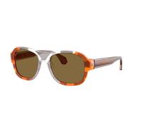 Alain Mikli Unisex Sunglass A05519 - Couleur du Monture: Cristal/Gris/Orange, Couleur de Lentille: Brun