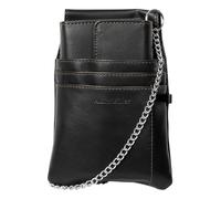 Alain Miller Portefeuille de serveur avec poche et chaîne - Ensemble portefeuille et étui avec grand compartiment à monnaie - Noir