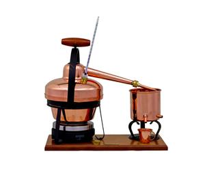 Alambic, Distillateur, Appareil distillation - Premium, avec plaque chauffante électrique et thermomètre, 1,25 litres