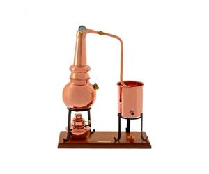 Alambic, Distillateur, Appareil distillation - Whisky type premium, avec brûleur à alcool et thermomètre, 0,7 litres