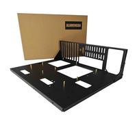 ALAMENGDA Boîtier d'ordinateur de jeu à monter soi-même, boîtier de châssis ouvert ATX pour cartes mères E-ATX/ATX/M-ATX/ITX, conception de dissipation de la chaleur du corps, accessoires de cartes