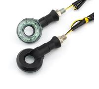 Alamor 2Pcs Moto Clignotants Lumières Rondes Creux 12V 12 LED Ambre