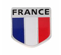 Alamor en Alliage D'Aluminium Badge France Fran?ais Drapeau Pettern 3D Autocollant Bouclier Embl¨¨me Sticker D¨¦coration