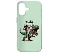 Alan Dabbing Astronaute sur Un Dessin animé Dinosaure Coque pour iPhone 17