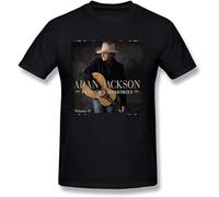 Alan Jackson Precious Memories Vol. II T-Shirt Graphic Tee Printed Top Mens Black Shirt L