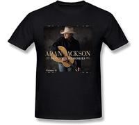 Alan Jackson Precious Memories Vol. II T-Shirt Graphic Tee Printed Top Mens Black Shirt M