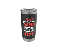 Alan Santa Christmas dit un drôle de nom d'Alan Gobelet isotherme en acier inoxydable double paroi