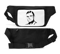 Alan Turing Stencil Art Sac banane unisexe Noir