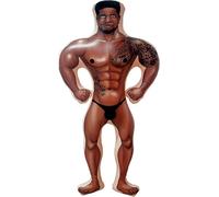 Alandra Party Night Javon The Hunk Poupée gonflable 1,5 m Les accessoires ultimes pour enterrement de vie de jeune fille, couleur unie