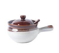 ALANIZ Ensemble de pots à condiments en céramique, pots à épices en porcelaine avec couvercles, sucrier, avec couvercle et cuillère(Brown,1000ML)