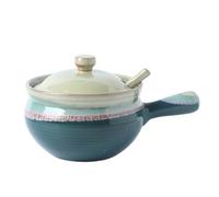 ALANIZ Ensemble de pots à condiments en céramique, pots à épices en porcelaine avec couvercles, sucrier, avec couvercle et cuillère(Green,400ML)