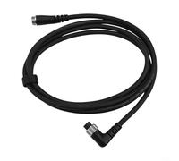 Alanmoship 1 câble d'alimentation électrique pour moulinet de pêche Daiwa Coude à 2 trous 1,5 mm² Noyau en cuivre Isolation PVC Noir Argent Cordon pour bateau pêche voyage (2 m)