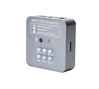 Alanmoship 1 caméra microscope numérique industrielle 2K 48 Mp capteur CMOS 1080P 60 fps C/Cs Mount avec télécommande pour PCB réparation laboratoire éducation gris (EU 220 V)